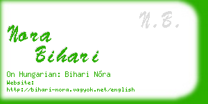 nora bihari business card